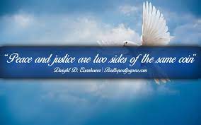 Download Wallpapers Peace And Justice Are Two Sides Of The Same Coin Dwight David Eisenhower Calligraphic Text Quotes About Peace Dwight David Eisenhower Quotes Inspiration Background With Dove For Desktop Free Pictures