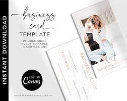 To promote a childcare business, a picture of a happy child is a relevant addition to a photo business card, and if you groom show. Photography Business Card Template Macarons And Mimosas