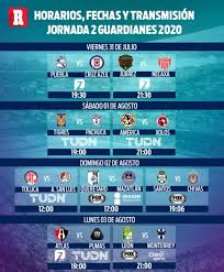 Partidos y resultados de la jornada 2 del apertura 2018: Liga Mx Fechas Horarios Y Canales Para Ver La Jornada 2 Del Apertura 2020
