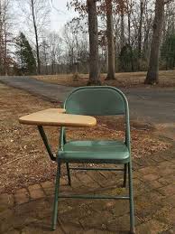 Vintage Krueger Retro Green Metal Folding Chair With Desk Home School Tiny House Midcenturymodern Krueger Folding Chair Metal Folding Chairs Retro Home