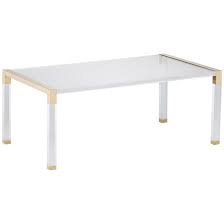 Hanna 43 Wide Gold And Clear Acrylic Cocktail Table 34r67 Lamps Plus In 2020 Acrylic Coffee Table Cocktail Tables Clear Acrylic