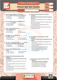 Take the happy birthday quiz and find out how much you know about these songs. Present And Past Passive Multiple Choice Test Www Elt Els Com