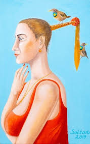 Pinturas en el género del retrato al oleo sobre lienzo de Azerbaiyán en  venta