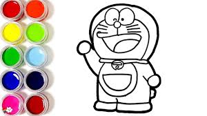 Mewarnai gambar doraemon | ayomewarnai. Cara Menggambar Dan Mewarnai Doraemon Coloring And Drawing For Kids Youtube