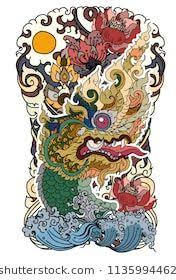 Thai Art Traditional Tattoo Design Naga Is King Of Snake And Animal Of Budhism Thai Dragon Isolate Vector Line Thai Is Thailan Thai Pattern Free Tattoo Vector