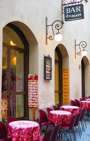Bar Firenze San Gimignano Siena Italy By Cheryl D D Outdoor Cafe Italy Tuscany