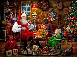 La Visite Du Pere Noel Jigsaw Puzzle 1000 Pieces Puzzles De Noel Decoration Noel Art De Noel