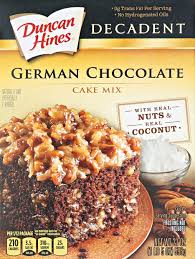 Nobody would guess that it started with a cake mix! Duncan Hines Decadent Cake Mix German Chocolate 21 Oz Buy Online In Bahamas At Bahamas Desertcart Com Productid 34442867
