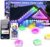Tsanhoo Smart Permanent Outdoor Lights, 100ft Smart Eave ...