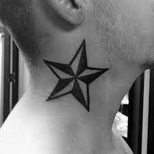 Small shooting star tattoos designs done precisely on female chest. 80 Nautical Star Tattoo Designs For Men Manly Ink Ideas