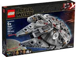 The millennium falcon is supposedly 34.37 meters long, which is 112.76 feet. Millennium Falcon 75257 Star Wars Offiziellen Lego Shop De