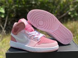 2020 Air Jordan 1 Mid Digital Pink Girls Size For Sale In 2020 Pink Nike Shoes Pink Jordans Womens Basketball Shoes