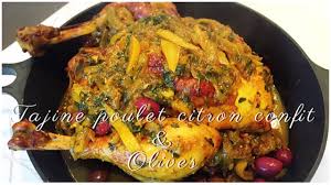 Tajine Poulet Citron Confit Et Olives Youtube