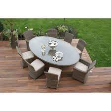 Buy Winchester Oval Table 8 Chair Set Online From Oak Furniture House Garden Furniture Sets Oak Furniture House Outdoor Furniture Sets