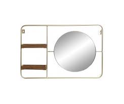 Le remboursement de votre article etagere murale bois s'effectue automatiquement sur votre compte rakuten, sous forme de rakuten. Etagere Murale Metal Dore Et Bois Avec Miroir Rond Integre Achat Prix Fnac