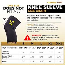 Copperjoint Copper Knee Sleeve 1 Compression Fit Support