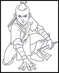 The last airbender characters category. How To Draw Avatar The Last Airbender Characters With Aang Zuko Toph Sokka And Katara Drawing Cartoons Lessons Tutorials For Kids Children