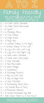 It's a fun way to mix up your normal exercise routine and surprise your muscles with something new. A To Z Family Workout