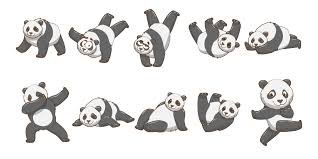 Voir plus d'idées sur le thème panda dessin, dessins mignons, panda. Cartoon Panda Set 952619 Vector Art At Vecteezy