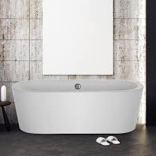 Home depot free standing tubs. Empava 59 In Acrylic Freestanding Bathtub Flatbottom Deep Soaking Tub In White Emp 59ft1505 The Home Depot