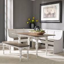 A different way to dine at the table, benches offer additional casual seating that goes above and beyond the traditional chair. Farmhouse Rustic Bench Kitchen Dining Sets Birch Lane