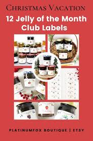 12 Jelly Of The Month Club Labels National Lampoon S Etsy Christmas Vacation Party Lampoon S Christmas Vacation National Lampoons Christmas Vacation