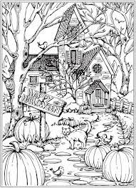 There are tons of great resources for free printable color pages online. From Creative Haven Autumn Scenes Coloring Book Dover Publications Fall Coloring Pages Halloween Coloring Sheets Fall Coloring Sheets