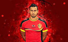 Nacer chadli scored once in six appearances as belgium finished third in the 2018 world cup. Download Wallpapers 4k Nacer Chadli Abstract Art Belgium National Team Fan Art Chadli Soccer Footballers Neon Lights Belgian Football Team For Desktop Free Pictures For Desktop Free