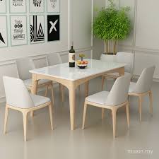 Is your family interested in finding a modern dining table that will bring your dining room to live? Northern European Style Solid Wood Marble Dining Tables And Chairs Set Restaurant Modern Simple Dining Table Log Color Dining Table Factory Direct Vhcn Shopee Malaysia