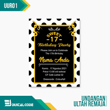 Usia dewasa juga banyak yang memperingati hari ulang tahunnya dengan. Kartu Undangan Ulang Tahun Remaja