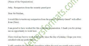 Sample Of Voluntary Resignation Letter Of Security Guard Officer