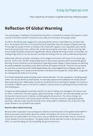 Psychology, learning, history of education pages: Reflection Of Global Warming Essay Example