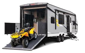 Toy hauler amazing interior on this new travel trailer! Adrenaline Toy Haulers By Coachmen Rv