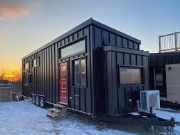 If you don't like where you the modern industrial exterior gives no hint to how sunny and happy the interior is. Dramatically Modern Tiny House Designed For A Geek Youtube