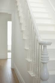 Pink Wallpaper White Staircase White Stairs White Banister