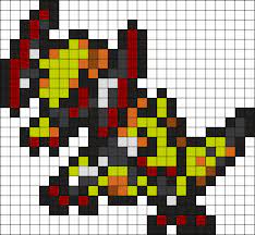 Haxorus Bead Sprite Perler Bead Pattern Bead Sprite Bead Sprite Pokemon Bead Perler Bead Art