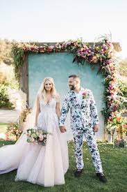 Newly voguish prints, as well as suiting fabrics with ombre effect, amaze with their shocking appearance. Trend Alert Grooms Rocking Floral Suits Green Wedding Shoes