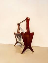 Check spelling or type a new query. Magazine Rack With Wooden Frame Glass By Ico Parisi 1960s For Sale At Pamono