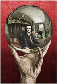 The Art Of The Impossible Mc Escher And Me Poe Escher Mash Up Escher Art Reflection Art Mc Escher