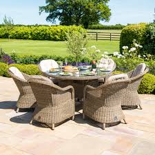 See more ideas about fire pit, fire pit table, outdoor fire pit. Winchester 6 Seat Round Fire Pit Dining Set With Heritage Chairs And Lazy Susan Elements