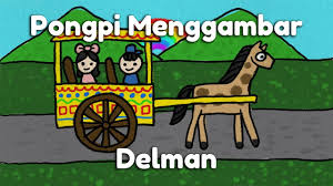 Kita akan belajar bagaimana cara menggambar dan mewarnai delman. Pongpi Menggambar Delman Youtube