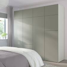 platsa kledingkast met 9 deuren 3 lades wit klubbukt grijsgroen ikea wardrobe door designs tidy bedroom mirrored wardrobe