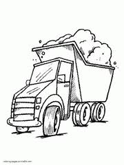 Free printable semi truck coloring pages. Free Printable Dump Truck Picture Coloring Pages Printable Com