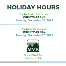 Mvb Bank Inc Reminder Mvb Bank Will Close At Noon On Facebook