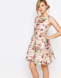 Oasis Floral Organza Skater At Asos Com Wedding Guest Dress Organza Dress Fit N Flare Dress