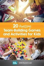 28 Awesome Team Building Games And Activities For Kids Team Building Games Games For Kids Classroom Building Games For Kids