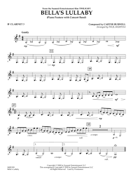 This comment has been removed by the author. Bella S Lullaby From Twilight Bb Clarinet 3 Clarinet Clarinet Sheet Music Digital Sheet Music