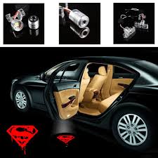 2x Superman Logo Car Door Welcome Led Light 12v Laser Projector Shadow Led Puddle Light No Drilling For Audi A3 2533 2760 Car Lighting Logo Car Lights