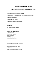 In jawatan kerajaan, johor, kuala lumpur. Jawatan Kosong Kementerian Jobsmalaysia Pahang Facebook
