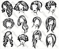 Women Hair Styling Vector Collection Hairdresser Svg Cdr Ai Etsy Womens Hairstyles How To Draw Hair Hair Sketch